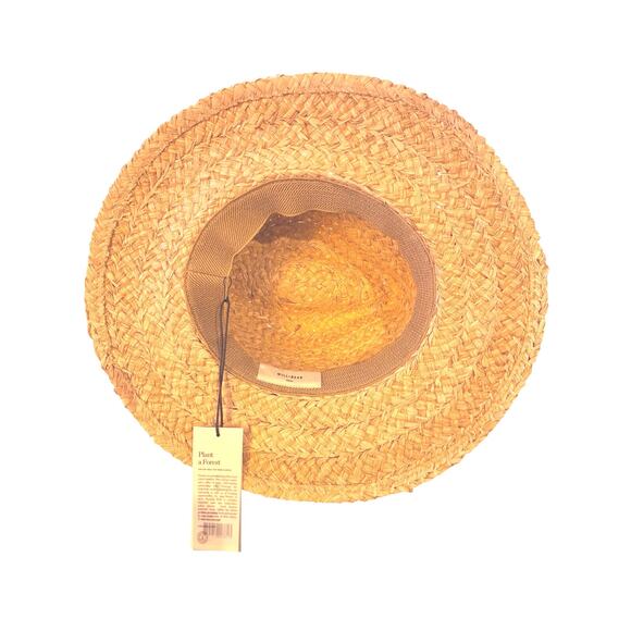 Will + Bear Uni-Sex River Sand Raffia Straw Hat Medium Sustainable Boho Sun Hat - Picture 5 of 9